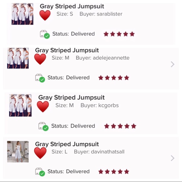 Gray Striped Jumpsuit - Picture 8 of 8